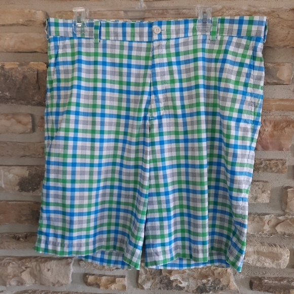 Nike Other - Nike Golf Dri Fit Shorts Multicolored Plaid Blue Green Mens Size 36.    READ